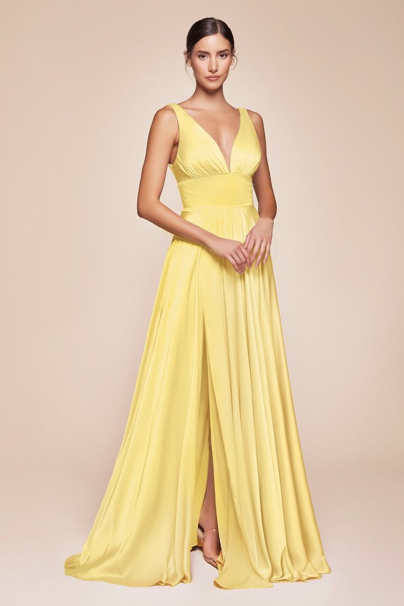 7469-1 - SOFT SATIN A-LINE DRESS