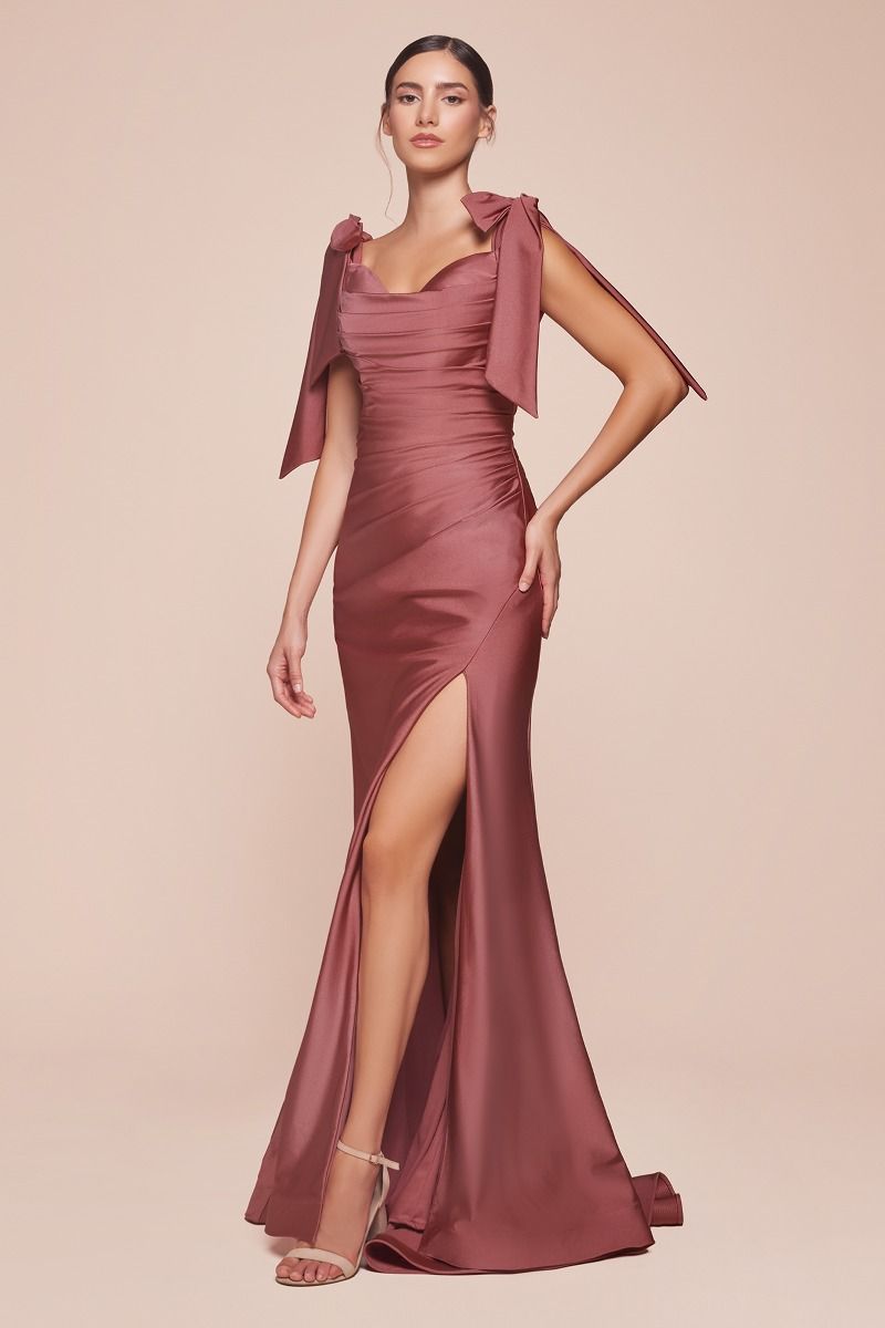 CD943C - CURVE FITTED STRETCH JERSEY DRESS