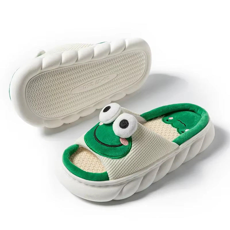 ANIMAL CHARACTER COTTON UNISEX HOUSE SLIPPER
