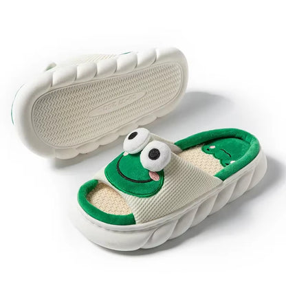 ANIMAL CHARACTER COTTON UNISEX HOUSE SLIPPER