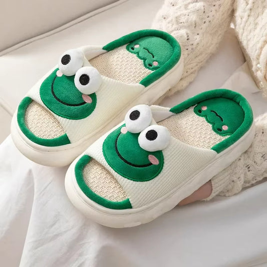 ANIMAL CHARACTER COTTON UNISEX HOUSE SLIPPER