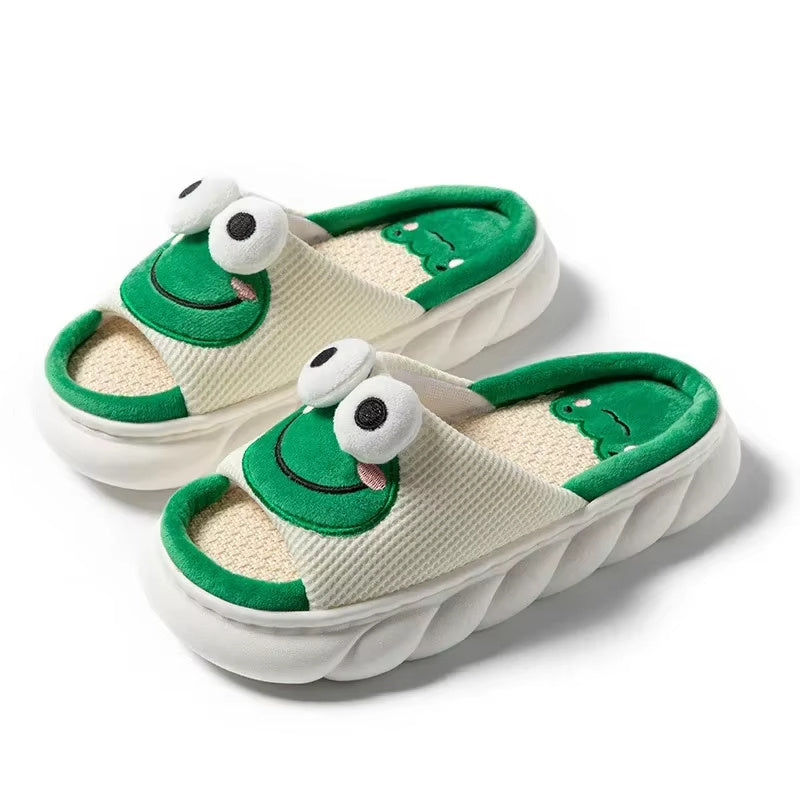 ANIMAL CHARACTER COTTON UNISEX HOUSE SLIPPER