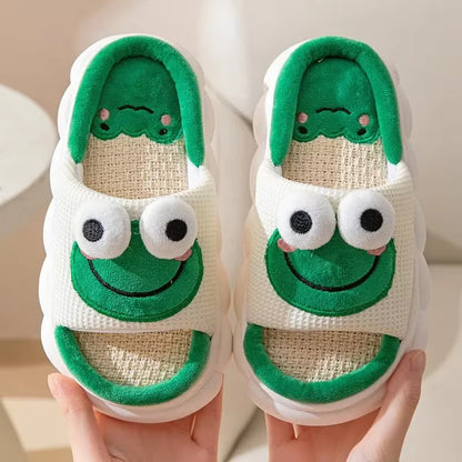 ANIMAL CHARACTER COTTON UNISEX HOUSE SLIPPER