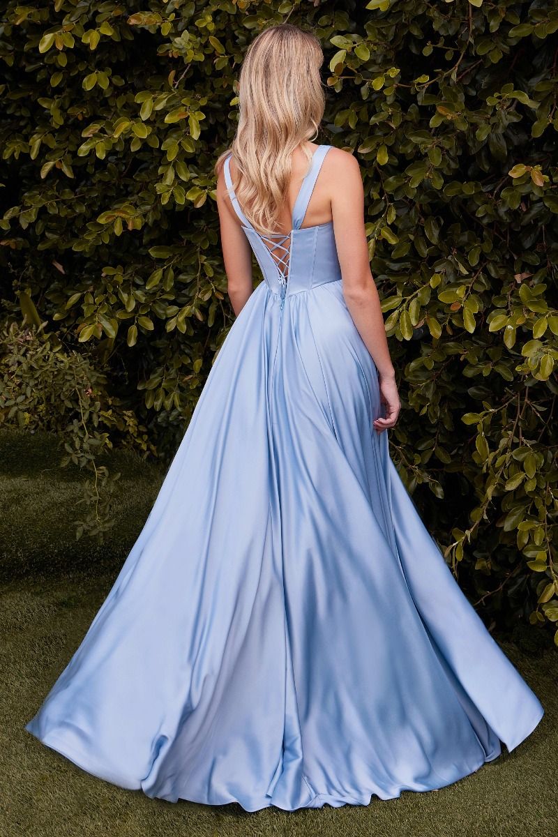 7447 - A-LINE SOFT SATIN DRESS