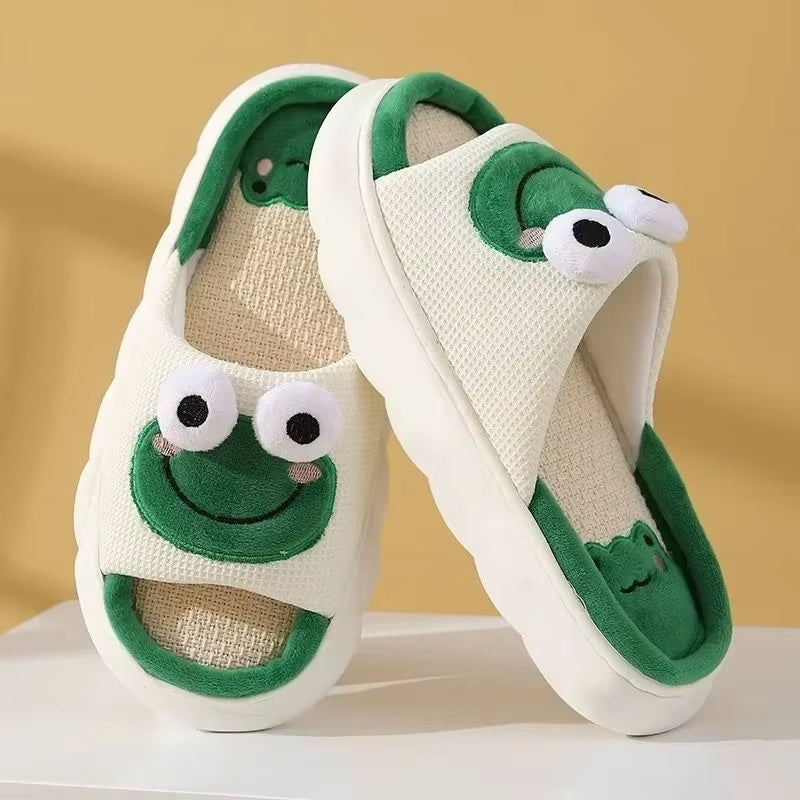 ANIMAL CHARACTER COTTON UNISEX HOUSE SLIPPER