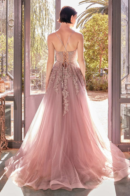 A1416 - A-LINE LACE & TULLE GOWN