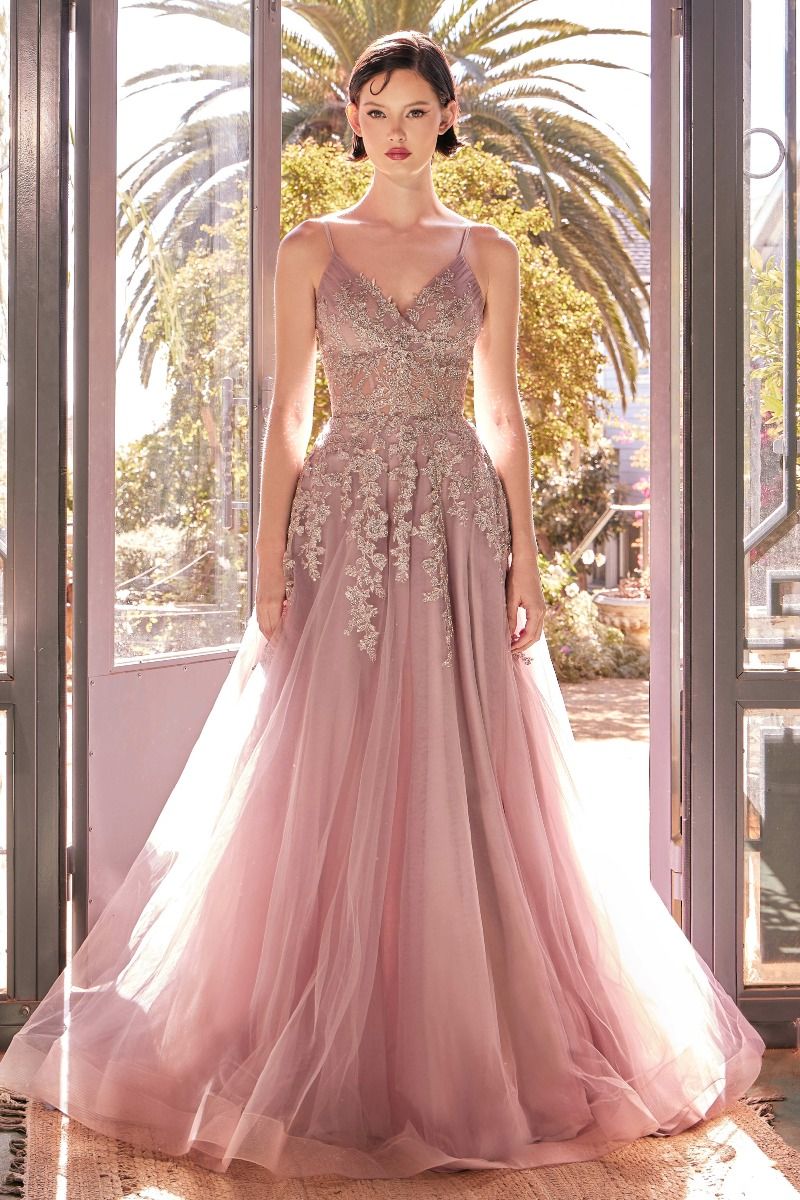 A1416 - A-LINE LACE & TULLE GOWN