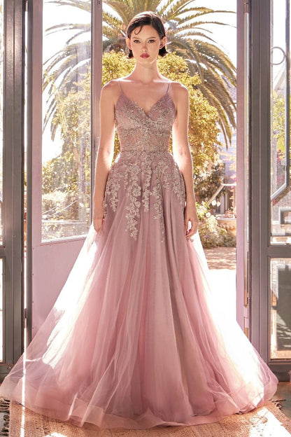 A1416 - A-LINE LACE & TULLE GOWN