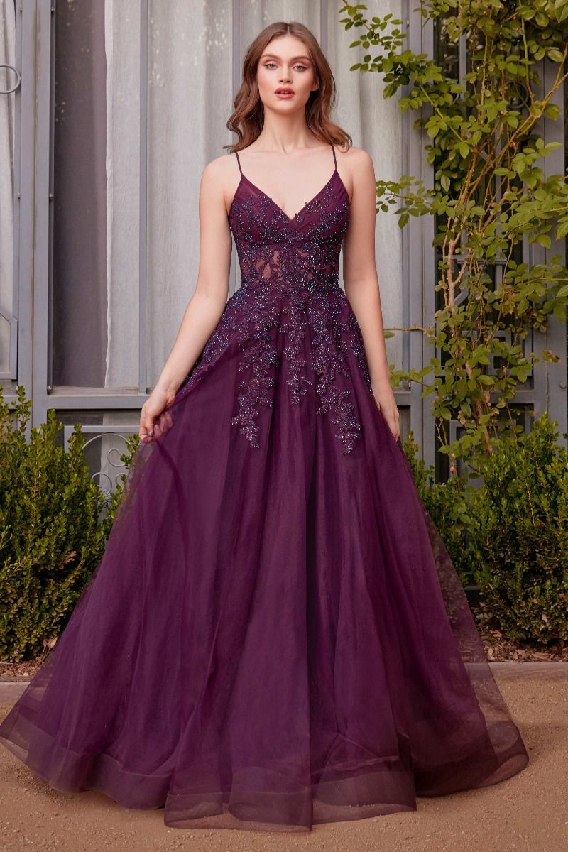 A1416 - A-LINE LACE & TULLE GOWN
