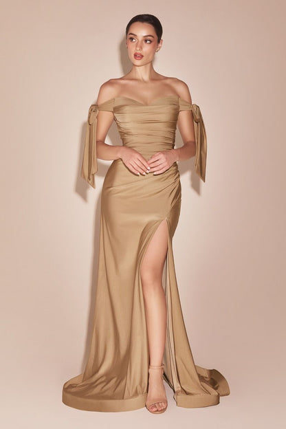 CD943C - CURVE FITTED STRETCH JERSEY DRESS